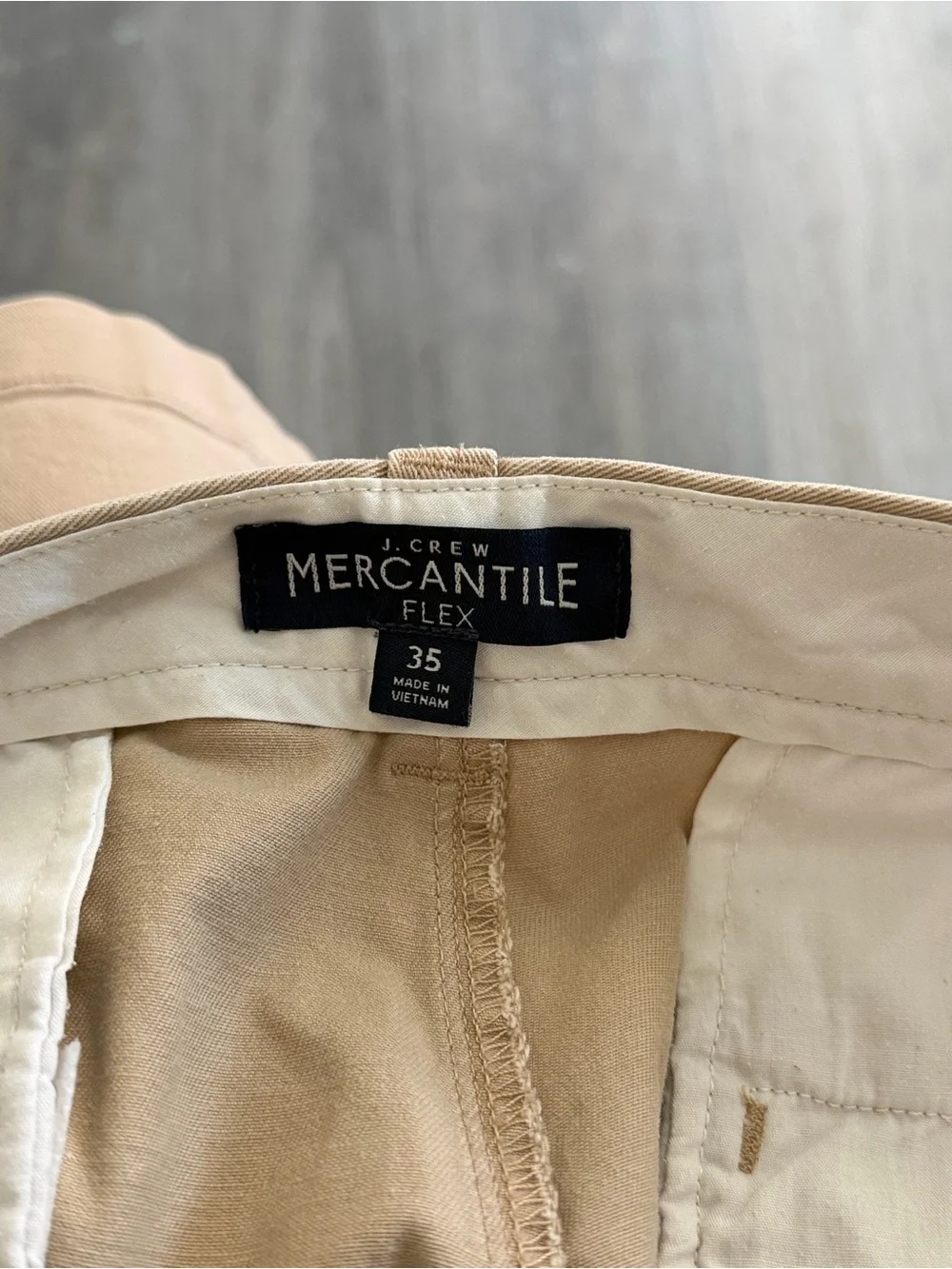 J. Crew Men's Khaki Flat-Front Chino Shorts